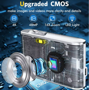 Cámara Digital Compacta Mini DC306L <span class=keywords><strong>de</strong></span> 48MP, Cámara Réflex Digital UV para Estudiantes y Actividades al Aire Libre con Resolución <span class=keywords><strong>de</strong></span> Video 4K - Product Image 4