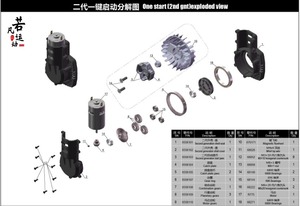 Rofun 855611 855612 2G cập nhật thông minh một nút khởi động và dừng Kit cho <span class=keywords><strong>26cc</strong></span> 30.5cc 36cc động cơ của rovan LT/5B xe ô tô - Product Image 3