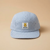 Promotie vintage baseballcap met gestreept jerseypatroon, unisex sportief design voor evenementen