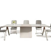Table de conférence en bambou, minimalisme moderne, pour bureau commercial, réception, formation, grande salle de conférence, librement combinable