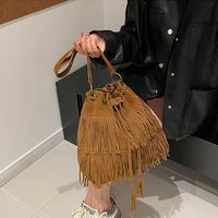 Sacs en gros directement de l'usine, sacs en daim pour femmes, sac à bandoulière minimaliste pour femmes, sac à franges de créateur