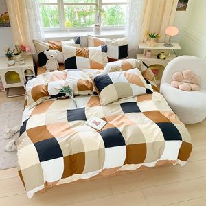 Juego de Funda Nórdica Moderna de 200 Hilos, 100% Algodón, Diseño Geométrico, Negro y Marrón, 3 Piezas, Ecológico, Antibacteriano, para Hogar y Hotel - Product Image 5