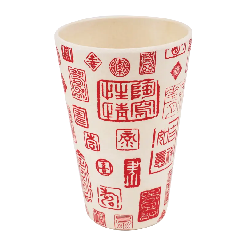 400ml customized color biodegradable bamboo fiber travel mugs