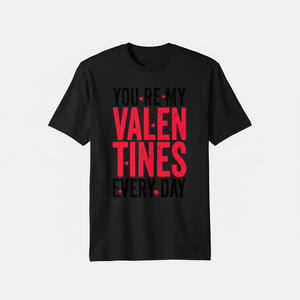 T-Shirt Unisex per San Valentino con Stampa Serigrafica, Manica Corta e Collo Rotondo, Abbigliamento Promozionale per Adulti - Product Image 1