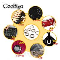 Œillets métalliques de 5mm, œillets ronds, pour chaussures de Scrapbooking, ceinture, chapeau, sac, étiquettes, vêtements, accessoires de bricolage colorés # FET019