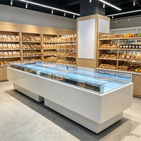 Vitrine Réfrigérée Personnalisée Série MUSE pour Gâteaux, Verre Trempé avec Étagères Réglables pour Pâtisserie Intérieure, Café, Boutique