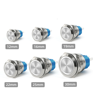 12mm 16mm 19mm 22mm Metal Push Button Switch Self-locking Reset Normally Open Normally Closed IP66 with LED - Product Image 2