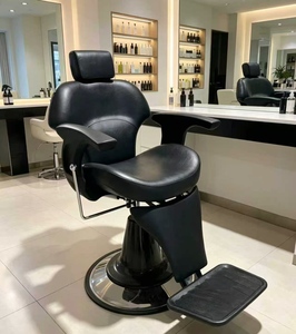 Light luxury hair salon <b>chair</b> with adjustable adjustable footrest and adjustable lift - Product Image 4