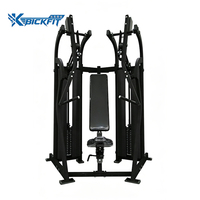 Bickfit Presse à pectoraux inclinée ISO-Latérale, conception à double station, sélection de charges par broches, machine de musculation commerciale pour la formation des pectoraux