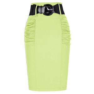 <span class=keywords><strong>Jupe</strong></span> crayon <span class=keywords><strong>courte</strong></span> pour <span class=keywords><strong>femme</strong></span>, bleu marine, à détail froncé, très extensible, bon marché, KK000271 - Product Image 3