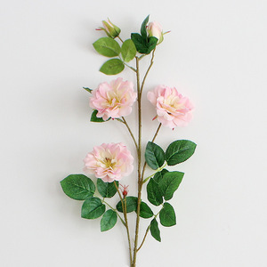 Ramo de Rosas Artificiales Mensuales de Seda con Hojas, Ramo de Novia, Decoración Floral para Bodas - Product Image 2