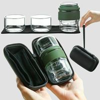 Mug à Infuseur à Thé en Verre à Double Paroi en Borosilicate de 350 ml (12 oz) Résistant à la Chaleur avec Filtre en Verre Ensemble à Café et à Thé
