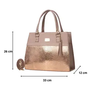 Bolso de Lujo para Mujer Fana Maura con Patrón Ovalado en Oro Precioso y Cadena de Perlas de Estilo Étnico con Opción de Correa Simple o Doble para Fiestas - Product Image 4
