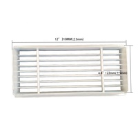 Grilles et registres modernes en alliage d'aluminium de 12x4.8 pouces AC pour murs de plafond Grilles de barre linéaires modernes pour diffuseur à fente linéaire