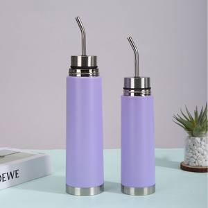 Termo de Acero Inoxidable 3 en 1 de 750 ml, Taza <span class=keywords><strong>Mate</strong></span> con Bombilla, Botella de Agua con Aislamiento Térmico de 12 a 24 Horas, Infusor de Té - Product Image 1