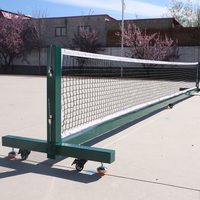 Filets de pickleball d'extérieur avec roues Filet de pickleball roulant avec roues Support de poteau pour compétitions Filet de pickleball professionnel