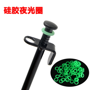 Anillo luminoso de silicona con luz LED para pesca y camping, verde, 15x9x3mm, de plástico, para exteriores, anillo de advertencia luminoso - Product Image 2