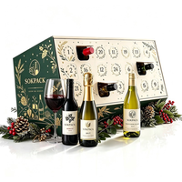 Calendrier de l'Avent Artisanal Personnalisé pour Bières – Boîte de Compte à Rebours de Noël 24 Jours – Boîte Cadeau Vide en Gros avec Insert pour Emballage de Boissons