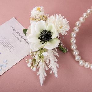 Pince à cheveux CallaFloral Camélia 12 cm – Fleur artificielle élégante pour mariage et décoration intérieure - Product Image 3
