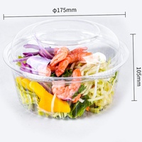 Boîtes d'emballage pour pâtisserie en plastique jetables écologiques de 8 oz, 12 oz, 16 oz, 24 oz, 32 oz, recyclables en PET, contenants pour gâteaux