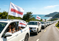 Individuelle Leere Auto-Fensterfahnen DIY Handbemalte Wahlbanner Doppelseitige Weiße Autofahnen mit Clip für Wahlkampagnen