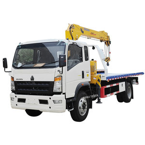 <span class=keywords><strong>Camion</strong></span> de dépannage HOWO RHD de qualité supérieure <span class=keywords><strong>avec</strong></span> <span class=keywords><strong>grue</strong></span> et élévateur sous-roue pour la vente - Product Image 1