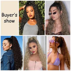 Perruque Femme Velcro Maïs Chaud Moelleux Longs <span class=keywords><strong>Cheveux</strong></span> <span class=keywords><strong>Bouclés</strong></span> Haute <span class=keywords><strong>Basse</strong></span> <span class=keywords><strong>Queue</strong></span> <span class=keywords><strong>De</strong></span> <span class=keywords><strong>Cheval</strong></span> Naturel Haute Température Soie Ondulation <span class=keywords><strong>De</strong></span> L'eau Perruque - Product Image 2