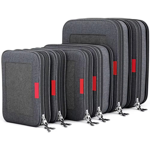 高品質耐久性大型6個セット旅行圧縮パッキングキューブ頑丈なダブルジッパー付き - Product Image 4