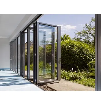 French doors Outdoor aluminum sliding folding door Aluminum Double Glass Patio Doors