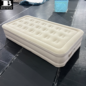 Matelas Gonflable Simple avec Pompe Électrique Intégrée, <span class=keywords><strong>Lit</strong></span> Gonflable Portable Floqué surélevé <span class=keywords><strong>pour</strong></span> la Maison, les Invités et <span class=keywords><strong>le</strong></span> Camping - Product Image 4