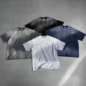 Áo thun thời trang nam in kỹ thuật số DTG, in lụa, chất liệu 100% cotton hữu cơ 275GSM, xử lý acid wash cá nhân hóa, phun mực. - Product Image 1