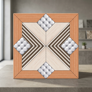 Carreaux de sol en céramique semi-mat effet pierre métallique 40x40cm, porcelaine émaillée, pour la décoration intérieure de salle de bain - Product Image 6