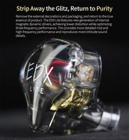 KZ EDX Lite Earphone Berkabel HIFI Stereo Bass Musik Earbuds In-Ear Monitor Headphone Olahraga Headset Gaming