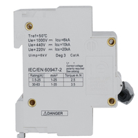 Interrupteur principal 2P DC 500V 750V 1000V 63A 80A 100A 125A pour système d'énergie solaire photovoltaïque, protection de disjoncteur multi9 PV dans la boîte de combinaison