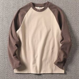 OEM/ODM Factory <b>Men's</b> <b>Thermal</b> Long Sleeve Trendy Winter Base Layer Color Block Cheap Plus Size T-<b>Shirt</b> - Product Image 4