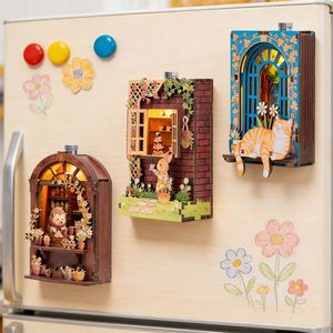 Plaque murale en <span class=keywords><strong>bois</strong></span> Hamaileon, puzzle 3D DIY, scène miniature <span class=keywords><strong>de</strong></span> maison cerise, lumière LED, artisanat en <span class=keywords><strong>bois</strong></span>, décoration murale pour la maison, cadeau - Product Image 4
