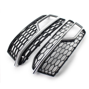Audi Lower Grille Fog Light Bezel Honeycomb Perforated 8T0807681 <b>ABS</b> Plastic Bumper Fitment - Product Image 1