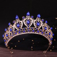 Diadème de mariée en cristal européen et américain Robe de mariée élégante Couronne et accessoire de cheveux pour les fêtes d'anniversaire Performance