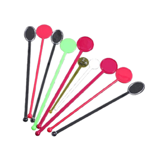 Venta al por mayor Bar Fiesta blanco negro naranja rojo 8 pulgadas cóctel Swizzle Sticks plástico café whisky bebida agitador - Product Image 4