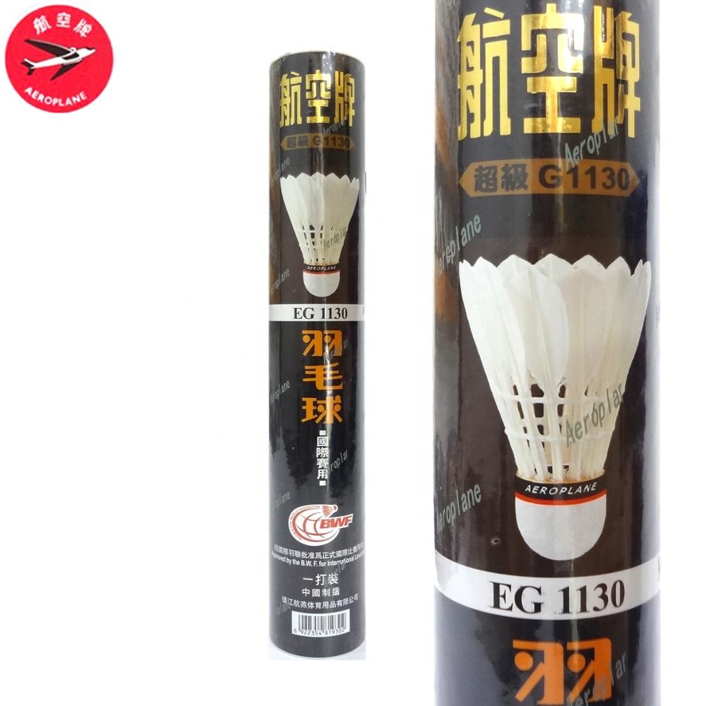 Aeroplane Eg1130 Goose Feather Badminton Shuttlecock 12 Pcs