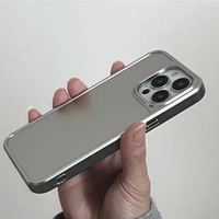Couverture de téléphone vierge en cuir personnalisé bois verre rainuré argent mat pour iphone 17 17air 17Promax coque de téléphone brute vide argent