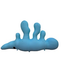 Ornement géant gonflable bleu en forme de monument pour la décoration de parc, ballon corail gonflable pour l'affichage de thèmes marins lors de fêtes
