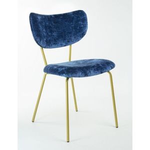 Modern Italian Design Upholstered Velvet <b>Chair</b> <b>Gold</b> Metal Frame High Quality Home Office Furniture Available 5 SURI Colors Model - Product Image 1