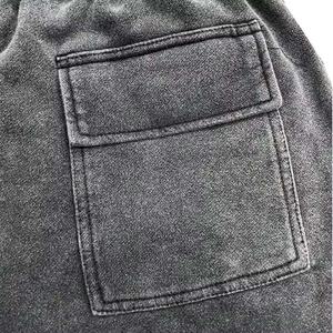 กางเกงจ็อกเกอร์ทรงหลวมสไตล์ลำลองสำหรับผู้ชาย คุณภาพสูง ผ้าฟลีซหนานุ่ม ย้อมสีพื้น ขอบเอวยางยืด - Product Image 5