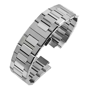 <span class=keywords><strong>Bracelet</strong></span> de <span class=keywords><strong>montre</strong></span> incurvé en acier inoxydable massif 316L de 18 mm, 20 mm, 22 mm avec fermoir déployant, édition limitée - Product Image 1