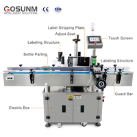 Máquina Etiquetadora Automática de Posicionamiento Vertical GOSUNM para Botellas Redondas de Vino Tinto, Frascos Cosméticos y Tazas, con Codificador