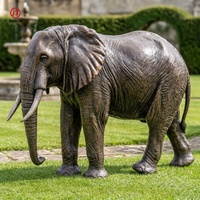 Statue d'éléphant en bronze grandeur nature pour décoration de jardin et de parc, avec impression par gravure et moulage, à vendre