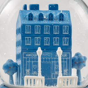 Globe <span class=keywords><strong>à</strong></span> neige romantique parisien avec liquide pailleté, globe <span class=keywords><strong>à</strong></span> eau, cœur d'amour, décorations de bâtiments de Paris, cadeau de la Saint-Valentin, ornement de collection - Product Image 3