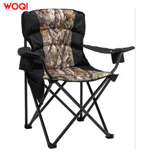 เก้าอี้พับสำหรับตั้งแคมป์กลางแจ้ง Woqi พร้อมที่วางแก้วและช่องเก็บของสำหรับการเดินป่าและการเดินทาง - Product Image 1