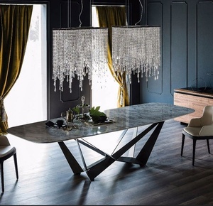 Table à <span class=keywords><strong>manger</strong></span> rectangulaire en granit et marbre Youtai, style italien, luxe léger, moderne et vintage, pour la <span class=keywords><strong>salle</strong></span> à <span class=keywords><strong>manger</strong></span> - Product Image 2